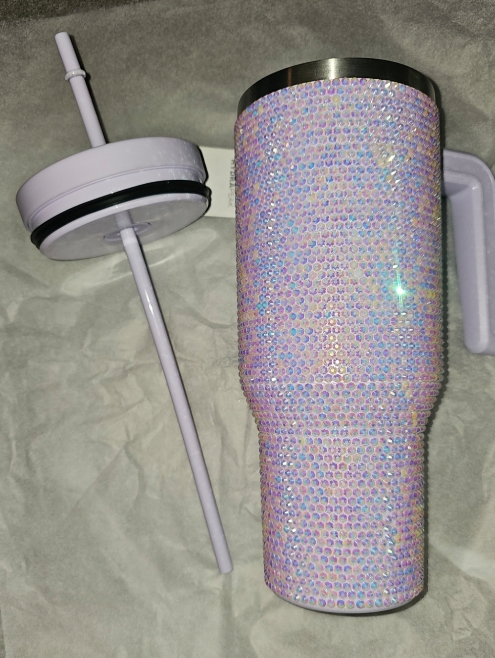 Lavender Large 40oz Rhinestone Bling Hydropeak Voyager Tumbler Limted Edtion NWT